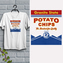 Granite State Potato Chips T-Shirt, White Adult Unisex S-XXL, 100% Cotton,Salem, New Hampshire