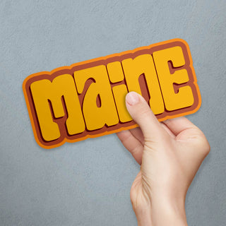 Maine Chunky Style Font Die Cut Vinyl Sticker