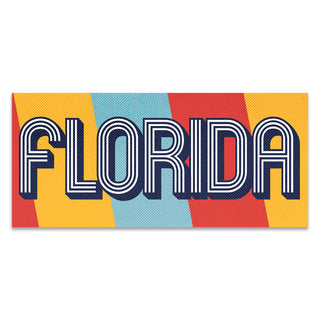 Bumper Sticker; Florida Retro Style Font, Souvenir Decal