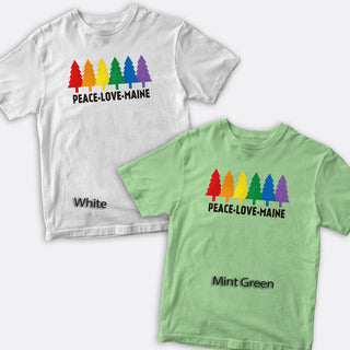 Peace Love Maine T-Shirt, 100% Cotton, S-XXL, Unisex Tshirts