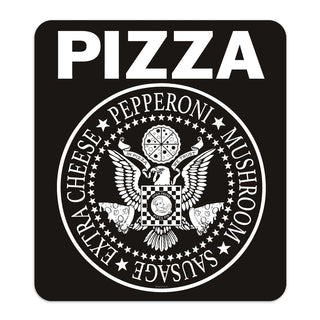 Pizza Punk Rock Ramones Style Mini Vinyl Sticker