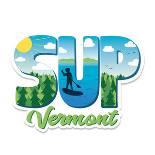 SUP Vermont Mini Vinyl Sticker Stand Up Paddleboard