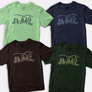 Hike the Carriage Roads Acadia T-Shirt Adult Unisex, 100% Cotton, S-XXL, Acadia ME Tshirt
