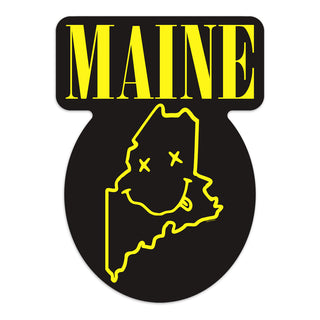 Maine Spirit Nirvana Style Grunge Rock ME State Pride Mini Vinyl Sticker