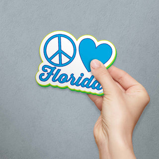 Peace Love Florida Die Cut Vinyl Sticker