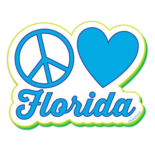 Peace Love Florida Die Cut Vinyl Sticker