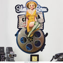 Silver Screen Home Theater Pin Up Sign Large Cut Out 15 x 24