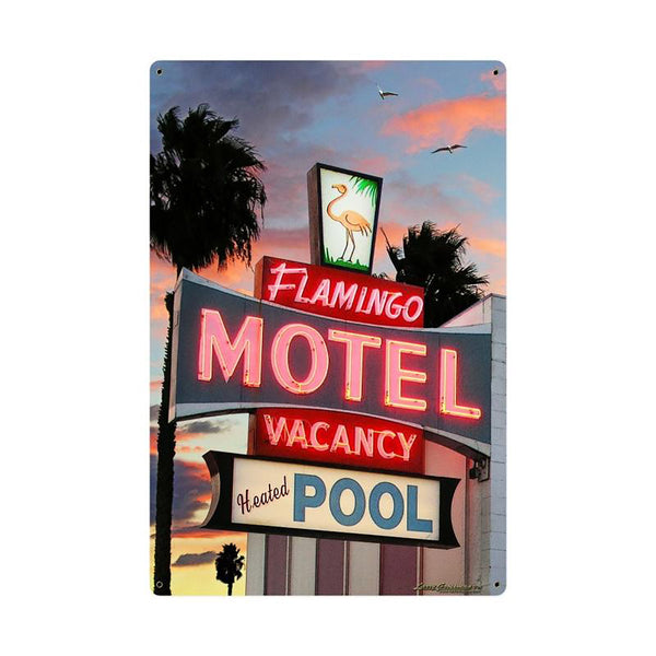 Flamingo Motel Vacancy Sign Large 24 x 36