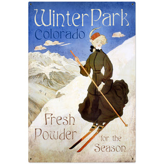 Winter Park Colorado Skiing Sign Large 24 x 36