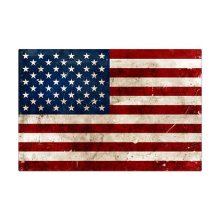 US American Flag Old Time Distressed Sign Large 36 x 24
