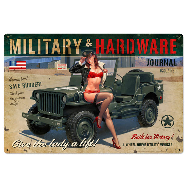 Military & Hardware Army Pin Up Sign Large 36 x 24