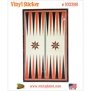 Crooked Backgammon Board Game Vinyl Sticker