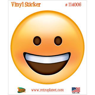 Emoji Smiley Face Showing Teeth Vinyl Sticker