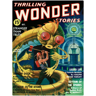 Thrilling Wonder Stories Shadow Gold Wall Decal