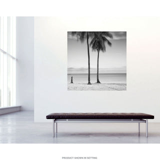 Two Palm Trees on the Beach Tropical Wall Decal