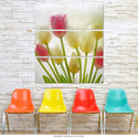 Frozen Tulips Floral Large Metal Signs