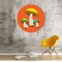 Mushrooms 70s Style Large Metal Sign Round