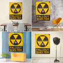 Fallout Shelter Distressed Large Metal Signs