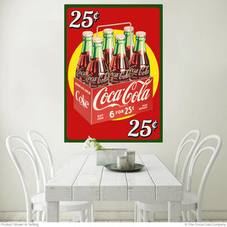 Coca-Cola 25 Cents Six Pack Wall Decal