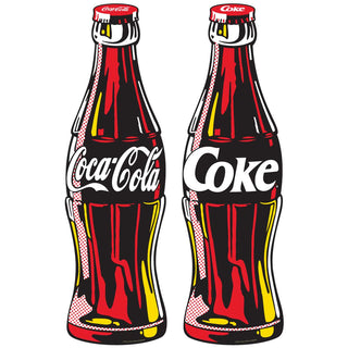 Coca-Cola Coke Bottles Vinyl Sticker Set Pop Art Set Of 2