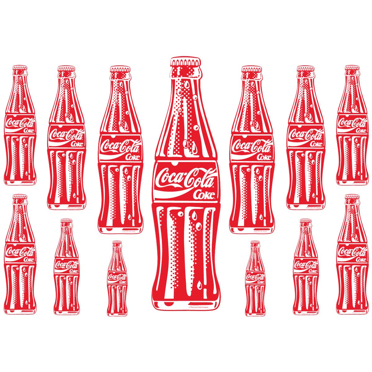 Coca-Cola Coke Bottles Vinyl Sticker Set Pop Art Set Of 2