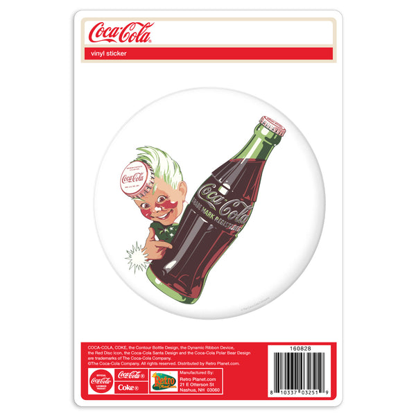 Coca-Cola Sprite Boy Disc White Vinyl Sticker