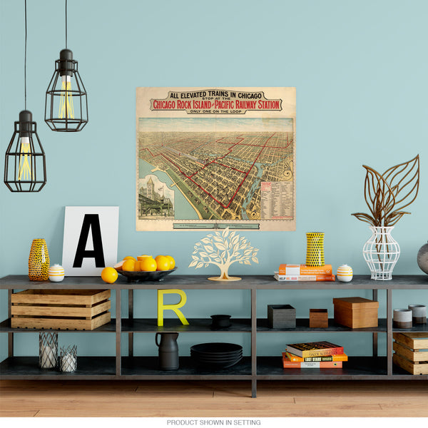 The Chicago El Train 1897 Wall Decal