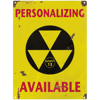 Fallout Shelter Civil Defense Personalized Metal Sign