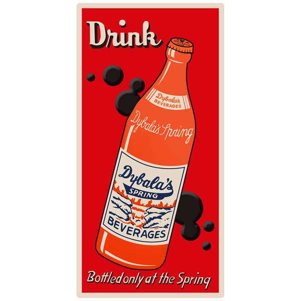 Drink Dybalas Spring Beverages 1940s Style Decal
