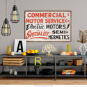 Commercial Electric Motor Service Decal