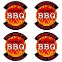 Personalized BBQ Vinyl Stickers Set of 10