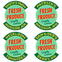 Personalized Fresh Produce Cut Out Metal Sign