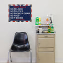 Barber Shop Rules Distressed Decal