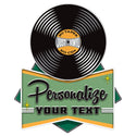 Personalized Record Shop Cut Out Metal Sign