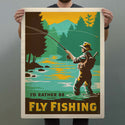 Id Rather Be Fly Fishing Decal
