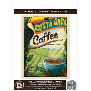 Costa Rica Coffee Vinyl Sticker