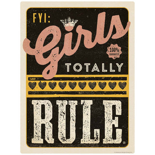 FYI Girls Totally Rule Vinyl Sticker