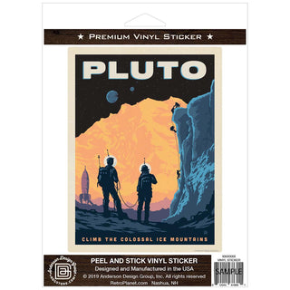 Pluto Space Travel Vinyl Sticker