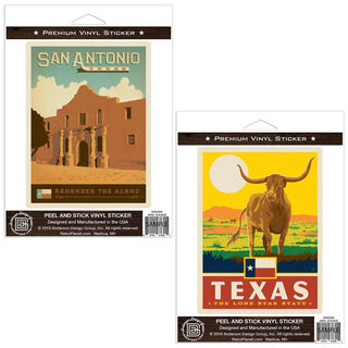 San Antonio Texas Alamo Sticker Set of 2