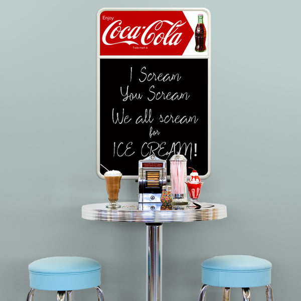 Enjoy Coca-Cola Metal Chalkboard Sign