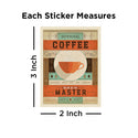Coffee Around the World Vinyl Sticker Set of 50