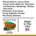 Rhode Island State Pride Personalized Vinyl Sticker Set of 40