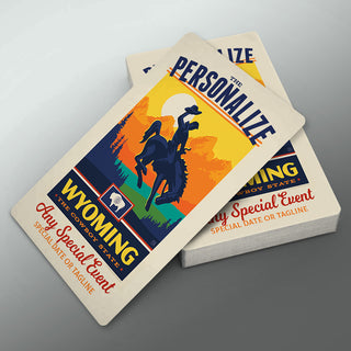 Wyoming State Pride Personalized Vinyl Sticker Set of 40