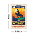 Wyoming State Pride Personalized Vinyl Sticker Set of 40