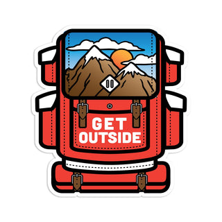 Get Outside Backpack Mini Vinyl Sticker