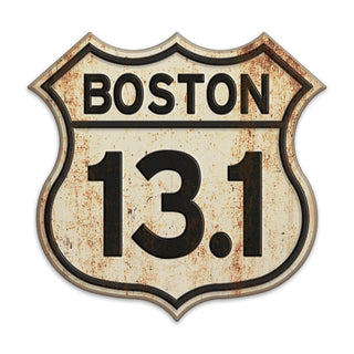 Marathon 13.1 Road Sign States Cities Die Cut Vinyl Sticker