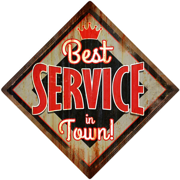 Best Service Diamond Wall Decal Rusted