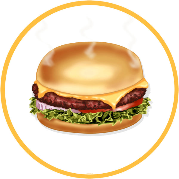 Cheeseburger Food Wall Decal