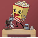 Popcorn Dancing Movie Snack Wall Decal