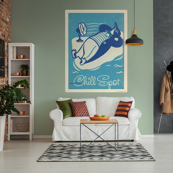 Penguin Chill Spot Decal
